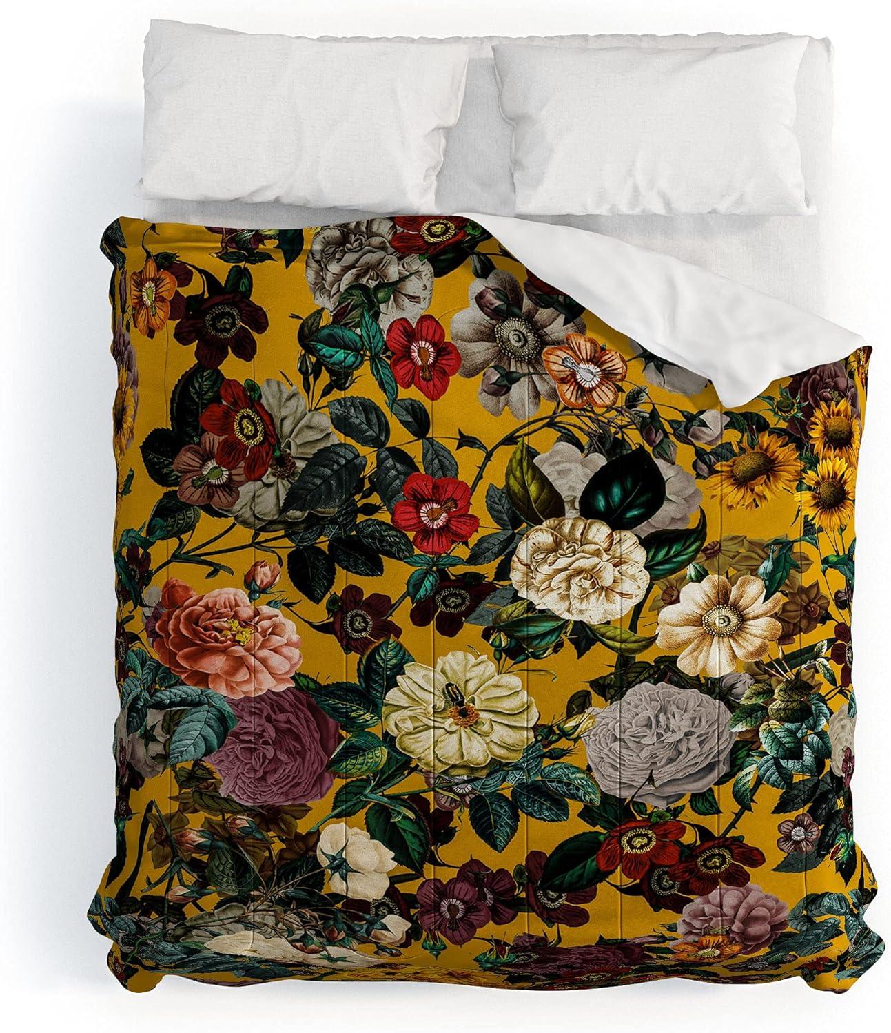 imageSociety6 2021 Cotton Comforter King Anitas amp Bellas Artwork Gold Palm Leaves Dream 1Burcu Korkmazyurek Exotic Garden V