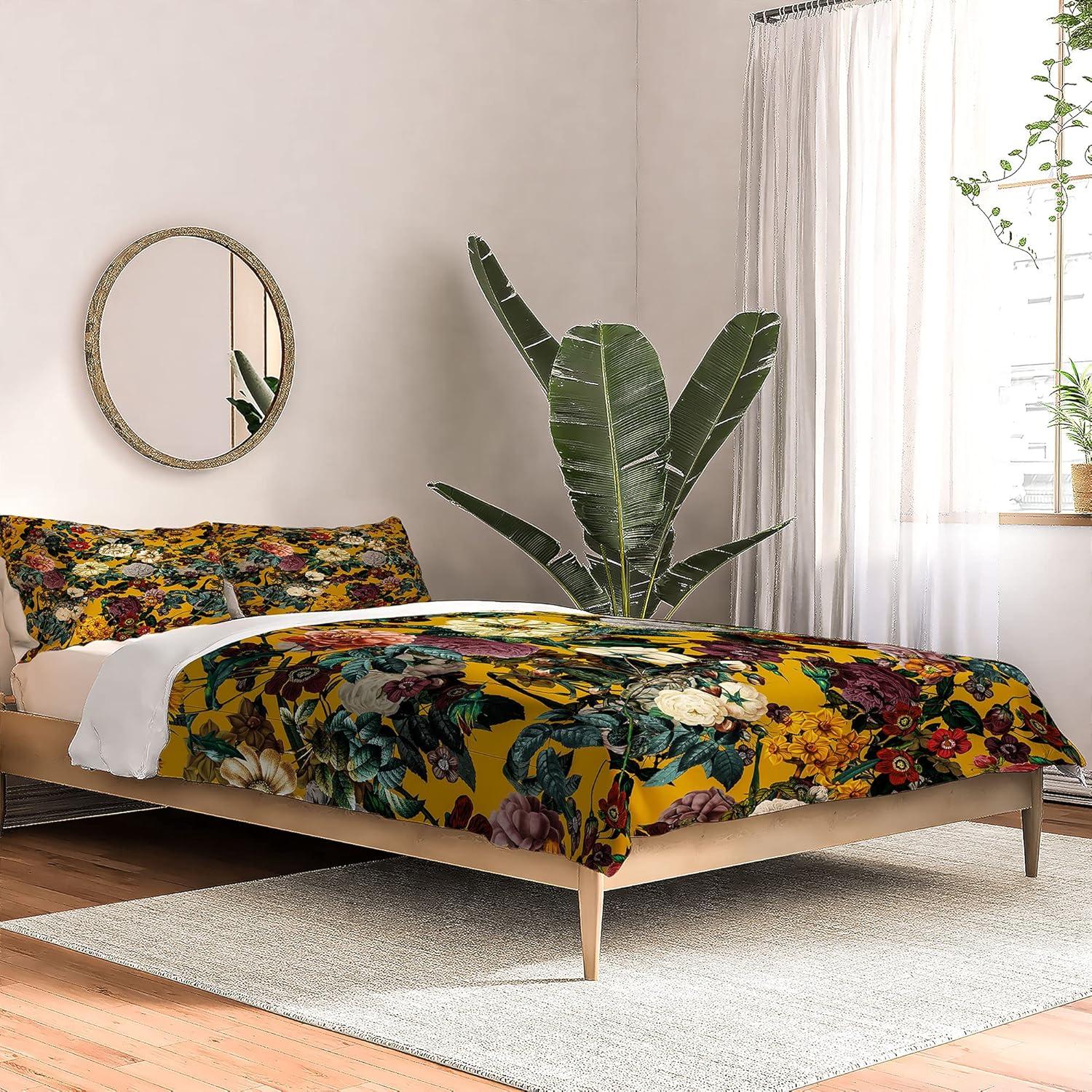 imageSociety6 2021 Cotton Comforter King Anitas amp Bellas Artwork Gold Palm Leaves Dream 1Burcu Korkmazyurek Exotic Garden V