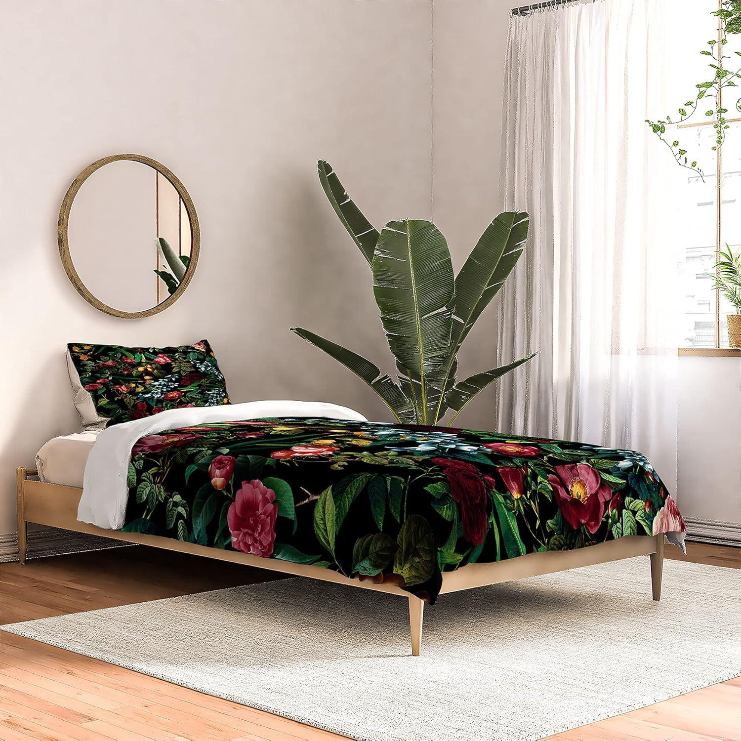 imageSociety6 2021 Cotton Comforter King Anitas amp Bellas Artwork Gold Palm Leaves Dream 1Burcu Korkmazyurek Floral Jungle