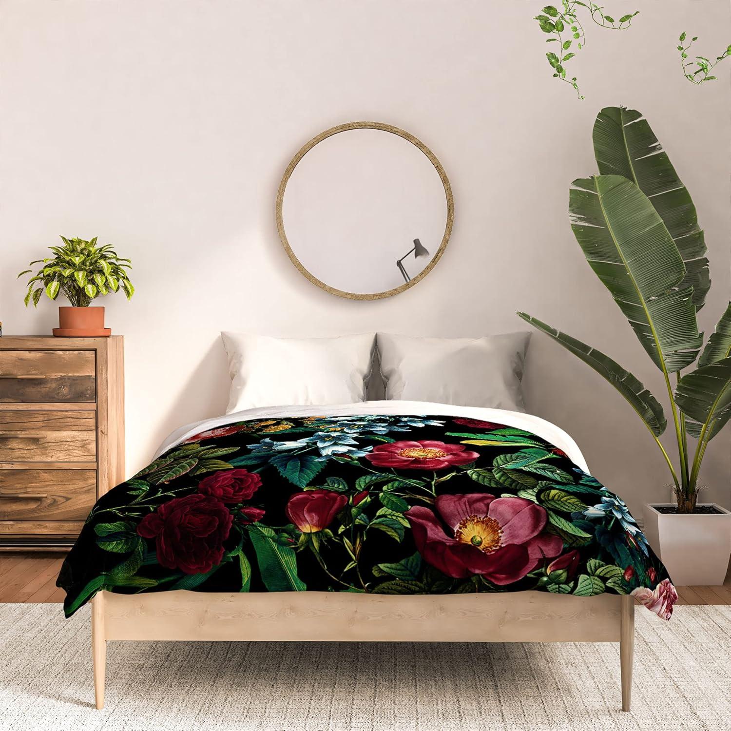 imageSociety6 2021 Cotton Comforter King Anitas amp Bellas Artwork Gold Palm Leaves Dream 1Burcu Korkmazyurek Floral Jungle