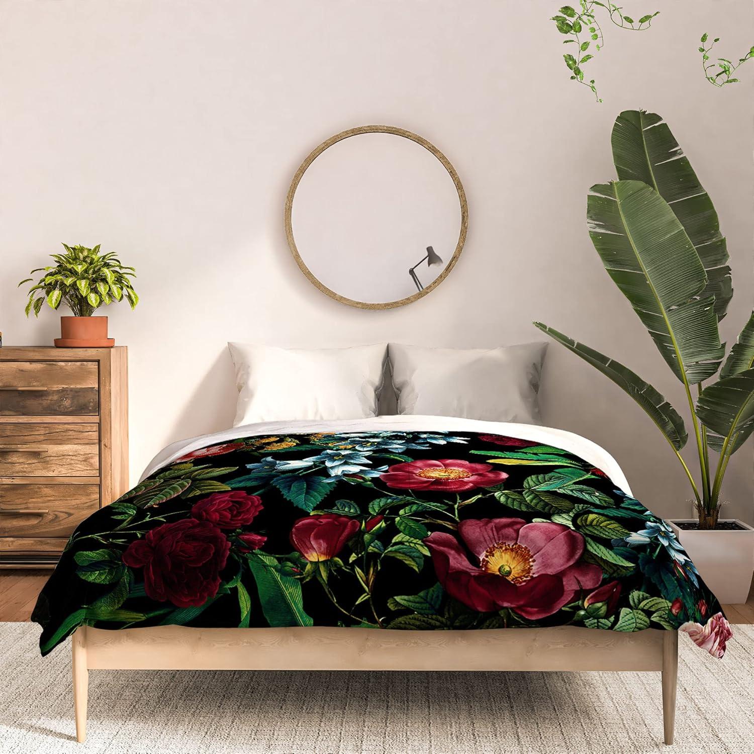 imageSociety6 2021 Cotton Comforter King Anitas amp Bellas Artwork Gold Palm Leaves Dream 1Burcu Korkmazyurek Floral Jungle
