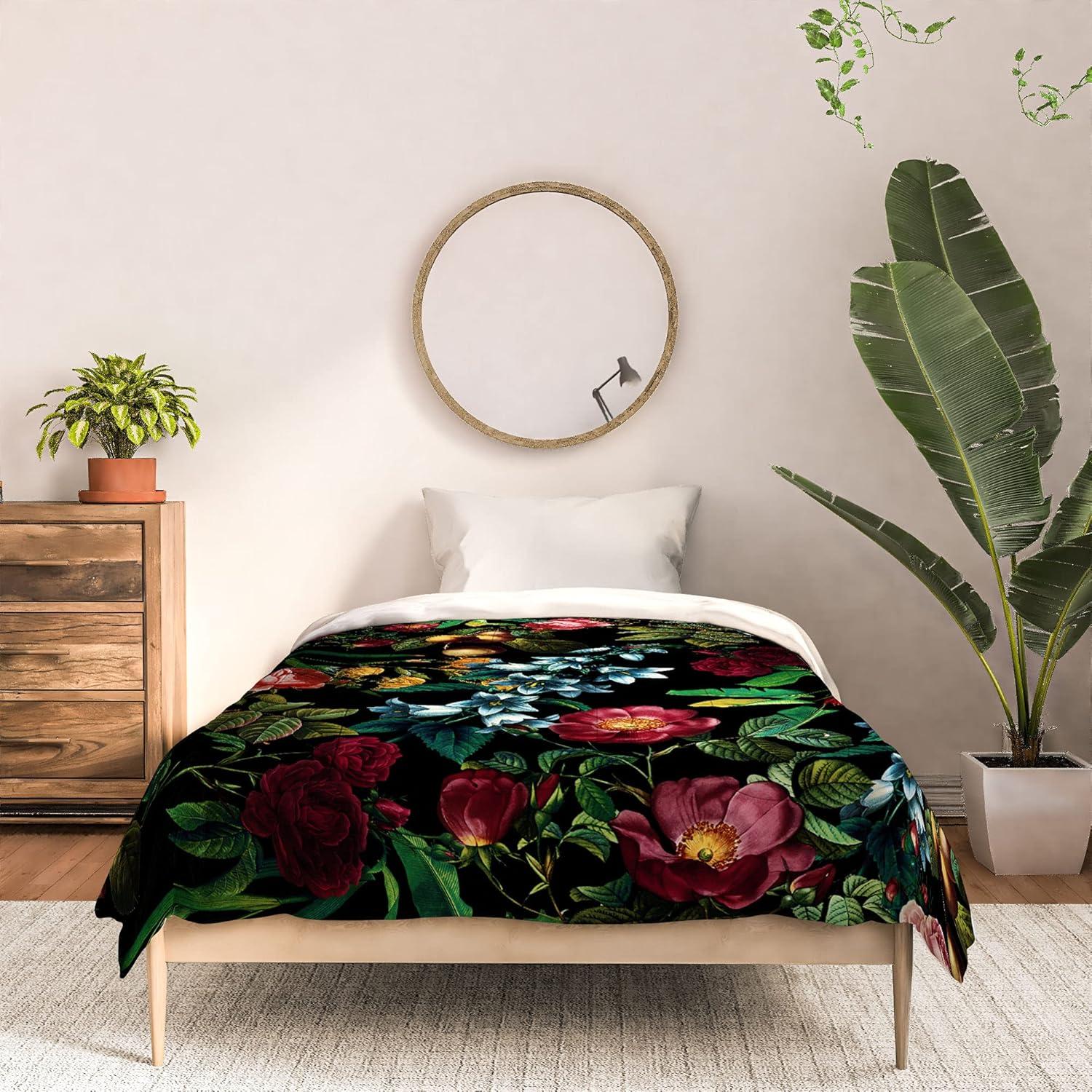 imageSociety6 2021 Cotton Comforter King Anitas amp Bellas Artwork Gold Palm Leaves Dream 1Burcu Korkmazyurek Floral Jungle