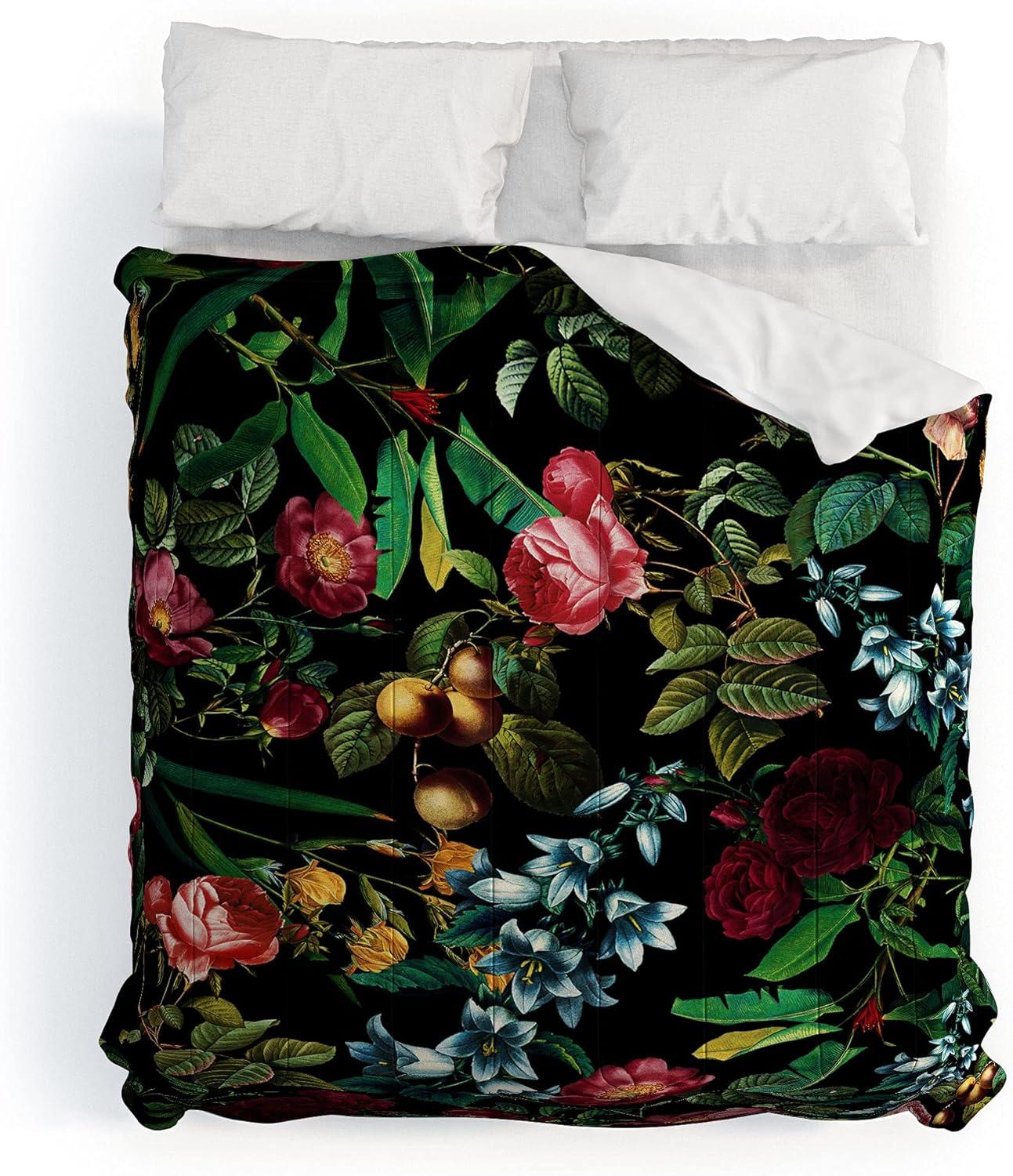 imageSociety6 2021 Cotton Comforter King Anitas amp Bellas Artwork Gold Palm Leaves Dream 1Burcu Korkmazyurek Floral Jungle