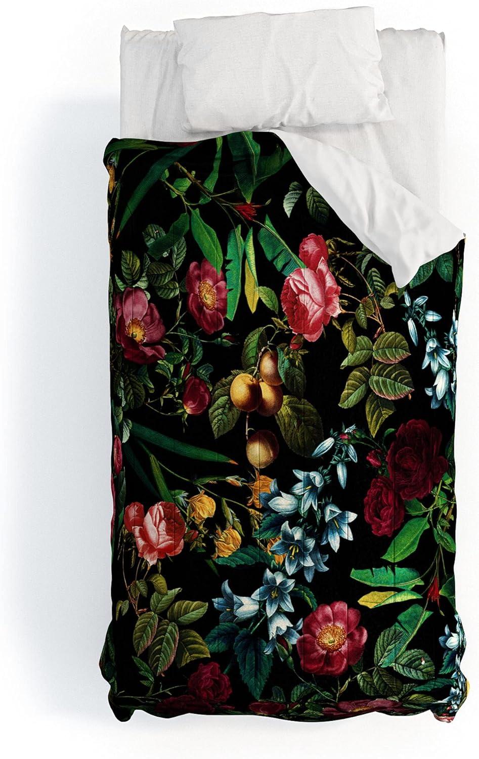 imageSociety6 2021 Cotton Comforter King Anitas amp Bellas Artwork Gold Palm Leaves Dream 1Burcu Korkmazyurek Floral Jungle