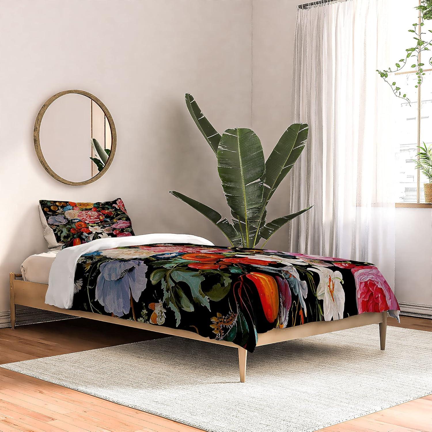 imageSociety6 2021 Cotton Comforter King Anitas amp Bellas Artwork Gold Palm Leaves Dream 1Burcu Korkmazyurek Night Garden Xxxvi