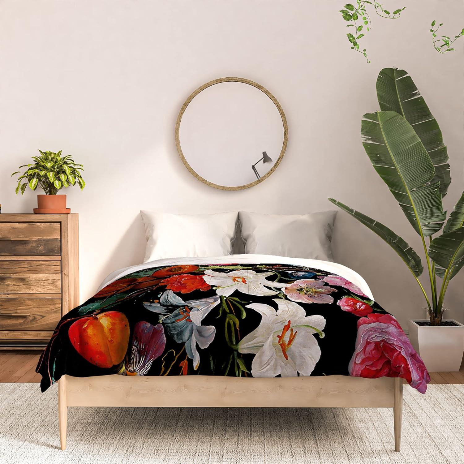 imageSociety6 2021 Cotton Comforter King Anitas amp Bellas Artwork Gold Palm Leaves Dream 1Burcu Korkmazyurek Night Garden Xxxvi