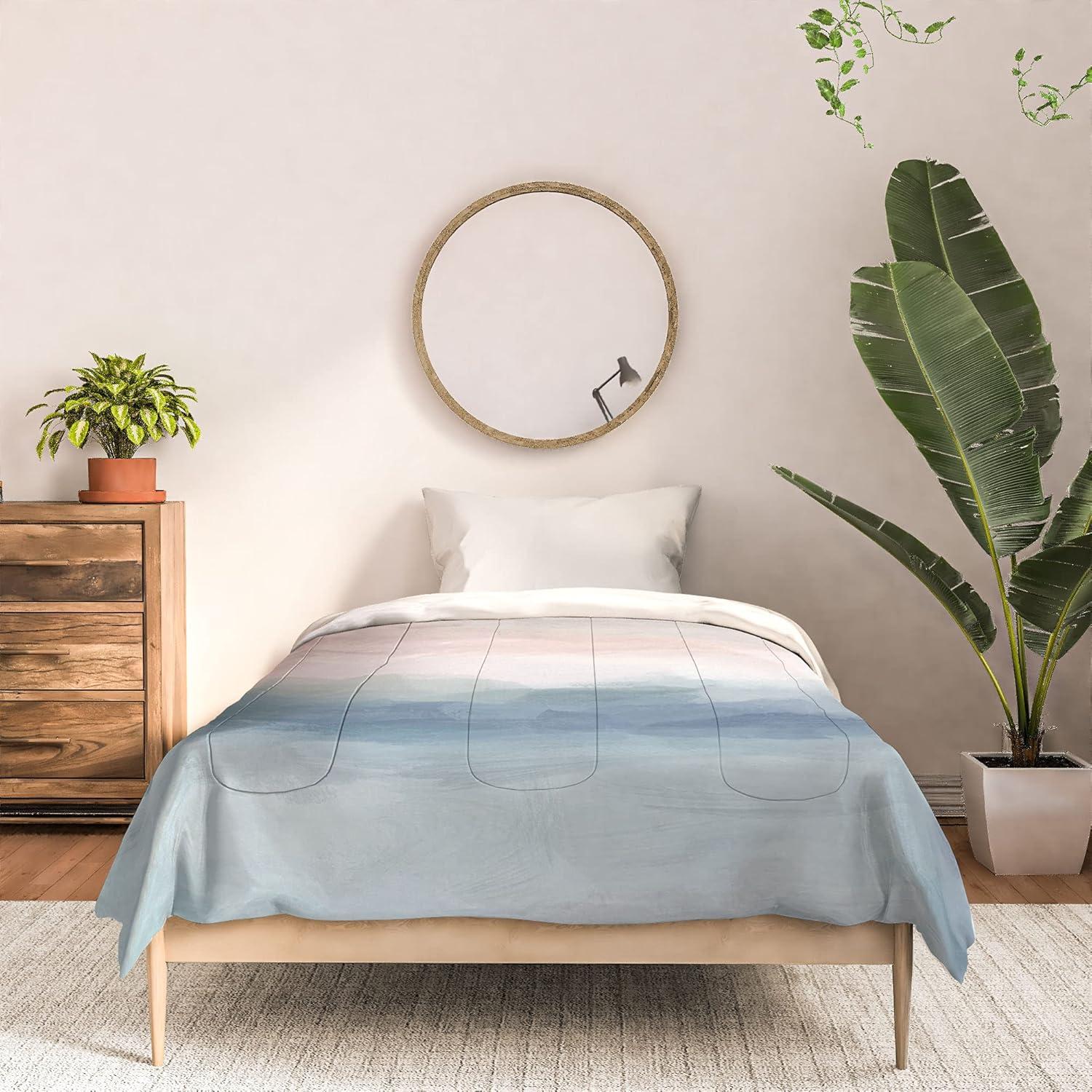 imageSociety6 2021 Cotton Comforter King Anitas amp Bellas Artwork Gold Palm Leaves Dream 1Rachel Elise Atlantic Ocean Sunrise Ii
