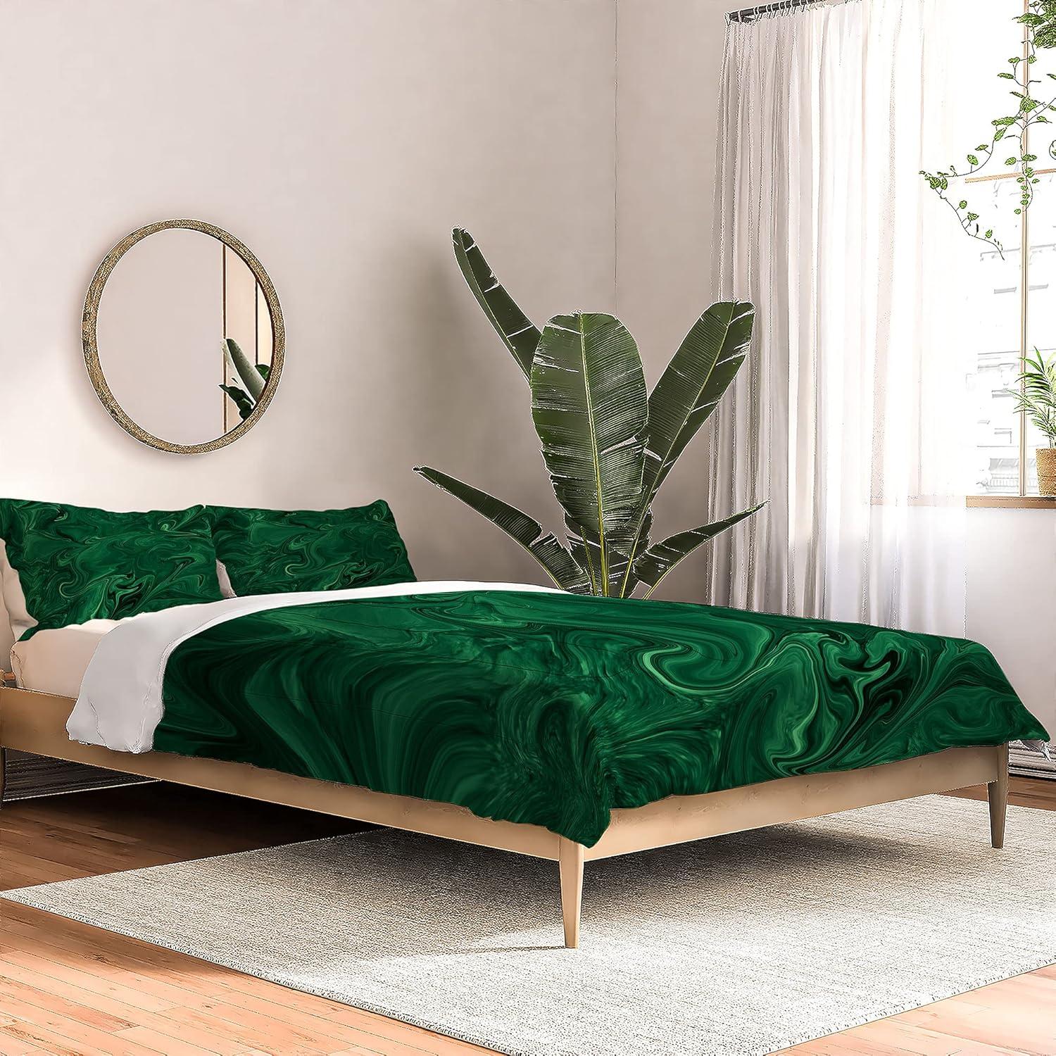imageSociety6 2021 Cotton Comforter King Anitas amp Bellas Artwork Gold Palm Leaves Dream 1Sheila Wenzelganny Emerald Green Abstract