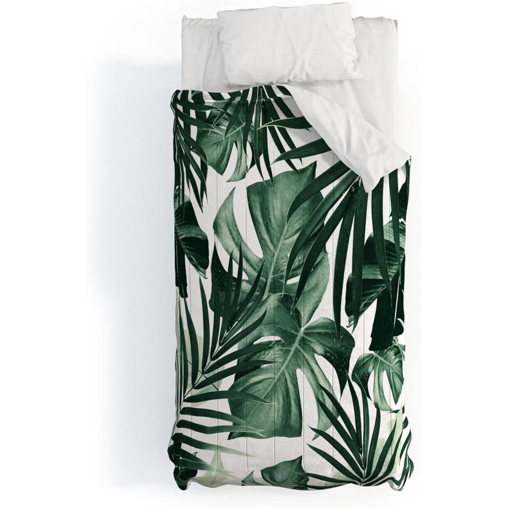 imageSociety6 2021 Cotton Comforter King Anitas amp Bellas Artwork Gold Palm Leaves Dream 1Anitas Bellas Artwork Tropical Jungle Leaves 4