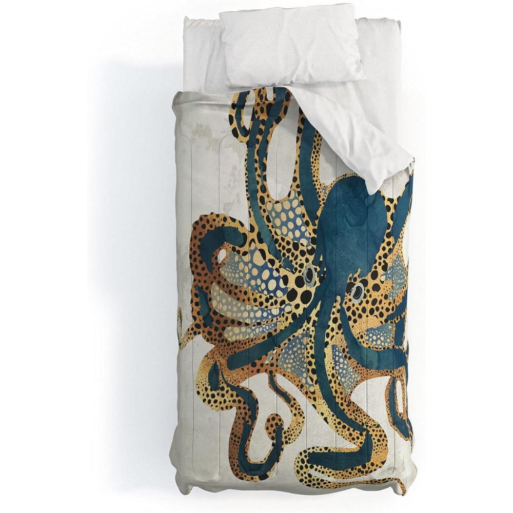 imageSociety6 2021 Cotton Comforter King Anitas amp Bellas Artwork Gold Palm Leaves Dream 1Spacefrogdesigns Underwater Dream Vi