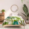 Society6 2021 Cotton Comforter, King, Anita’s & Bella’s Artwork Gold Palm Leaves Dream 1(83 Oranges Veronica Summer)