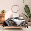 Society6 2021 Cotton Comforter, King, Anita’s & Bella’s Artwork Gold Palm Leaves Dream 1(Anita’s & Bella’s Artwork Agate Rose Gold Glam 4)