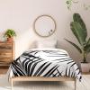 Society6 2021 Cotton Comforter, King, Anita’s & Bella’s Artwork Gold Palm Leaves Dream 1(Anita’s & Bella’s Artwork Black Palm Leaves Dream 1)