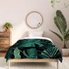Society6 2021 Cotton Comforter, King, Anita’s & Bella’s Artwork Gold Palm Leaves Dream 1(Anita’s & Bella’s Artwork Tropical Jungle Night 1)