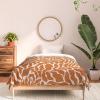 Society6 2021 Cotton Comforter, King, Anita’s & Bella’s Artwork Gold Palm Leaves Dream 1(Beshka Kueser Abundance Rust Oatmeal)