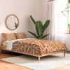 Society6 2021 Cotton Comforter, King, Anita’s & Bella’s Artwork Gold Palm Leaves Dream 1(Beshka Kueser Abundance Rust Oatmeal)