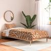 Society6 2021 Cotton Comforter, King, Anita’s & Bella’s Artwork Gold Palm Leaves Dream 1(Beshka Kueser Abundance Rust Oatmeal)
