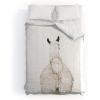 Society6 2021 Cotton Comforter, King, Anita’s & Bella’s Artwork Gold Palm Leaves Dream 1(Big Nose Work Llama Butt)