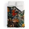 Society6 2021 Cotton Comforter, King, Anita’s & Bella’s Artwork Gold Palm Leaves Dream 1(Burcu Korkmazyurek Birds and Snakes)