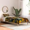 Society6 2021 Cotton Comforter, King, Anita’s & Bella’s Artwork Gold Palm Leaves Dream 1(Burcu Korkmazyurek Exotic Garden V)