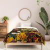 Society6 2021 Cotton Comforter, King, Anita’s & Bella’s Artwork Gold Palm Leaves Dream 1(Burcu Korkmazyurek Exotic Garden V)