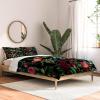 Society6 2021 Cotton Comforter, King, Anita’s & Bella’s Artwork Gold Palm Leaves Dream 1(Burcu Korkmazyurek Floral Jungle)