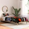 Society6 2021 Cotton Comforter, King, Anita’s & Bella’s Artwork Gold Palm Leaves Dream 1(Burcu Korkmazyurek Night Garden Xxxvi)