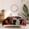 Society6 2021 Cotton Comforter, King, Anita’s & Bella’s Artwork Gold Palm Leaves Dream 1(Burcu Korkmazyurek Night Garden Xxxvi)