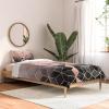 Society6 2021 Cotton Comforter, King, Anita’s & Bella’s Artwork Gold Palm Leaves Dream 1(Elisabeth Fredriksson Pink Grey Gradient Cubes 2)