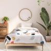 Society6 2021 Cotton Comforter, King, Anita’s & Bella’s Artwork Gold Palm Leaves Dream 1(Elisabeth Fredriksson Terrazzo Treasure)