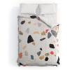 Society6 2021 Cotton Comforter, King, Anita’s & Bella’s Artwork Gold Palm Leaves Dream 1(Elisabeth Fredriksson Terrazzo Treasure)