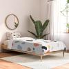 Society6 2021 Cotton Comforter, King, Anita’s & Bella’s Artwork Gold Palm Leaves Dream 1(Elisabeth Fredriksson Terrazzo Treasure)