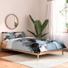 Society6 2021 Cotton Comforter, King, Anita’s & Bella’s Artwork Gold Palm Leaves Dream 1(Elizabeth Karlson Smoke Show Abstract)