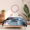 Society6 2021 Cotton Comforter, King, Anita’s & Bella’s Artwork Gold Palm Leaves Dream 1(Elizabeth Karlson Smoke Show Abstract)