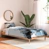 Society6 2021 Cotton Comforter, King, Anita’s & Bella’s Artwork Gold Palm Leaves Dream 1(Elizabeth Karlson Smoke Show Abstract)