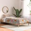 Society6 2021 Cotton Comforter, King, Anita’s & Bella’s Artwork Gold Palm Leaves Dream 1(Emanuela Carratoni 70s Floral Theme)