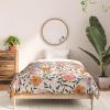 Society6 2021 Cotton Comforter, King, Anita’s & Bella’s Artwork Gold Palm Leaves Dream 1(Emanuela Carratoni 70s Floral Theme)