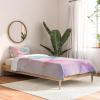 Society6 2021 Cotton Comforter, King, Anita’s & Bella’s Artwork Gold Palm Leaves Dream 1(Emanuela Carratoni Iridescent Marble)