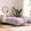 Society6 2021 Cotton Comforter, King, Anita’s & Bella’s Artwork Gold Palm Leaves Dream 1(Emanuela Carratoni Iridescent Marble)