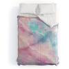 Society6 2021 Cotton Comforter, King, Anita’s & Bella’s Artwork Gold Palm Leaves Dream 1(Emanuela Carratoni Iridescent Marble)