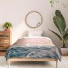 Society6 2021 Cotton Comforter, King, Anita’s & Bella’s Artwork Gold Palm Leaves Dream 1(Emanuela Carratoni Moontime on the Beach)