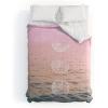 Society6 2021 Cotton Comforter, King, Anita’s & Bella’s Artwork Gold Palm Leaves Dream 1(Emanuela Carratoni Moontime on the Beach)