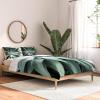 Society6 2021 Cotton Comforter, King, Anita’s & Bella’s Artwork Gold Palm Leaves Dream 1(Gale Switzer Bursting Into Life)