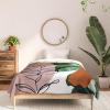 Society6 2021 Cotton Comforter, King, Anita’s & Bella’s Artwork Gold Palm Leaves Dream 1(Gale Switzer Simpatico V2)