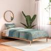 Society6 2021 Cotton Comforter, King, Anita’s & Bella’s Artwork Gold Palm Leaves Dream 1(Hannah Kemp Ocean 2)