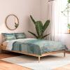 Society6 2021 Cotton Comforter, King, Anita’s & Bella’s Artwork Gold Palm Leaves Dream 1(Hannah Kemp Ocean 2)