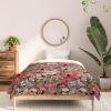 Society6 2021 Cotton Comforter, King, Anita’s & Bella’s Artwork Gold Palm Leaves Dream 1(Huebucket Because Sloths)