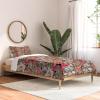 Society6 2021 Cotton Comforter, King, Anita’s & Bella’s Artwork Gold Palm Leaves Dream 1(Huebucket Because Sloths)