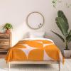 Society6 2021 Cotton Comforter, King, Anita’s & Bella’s Artwork Gold Palm Leaves Dream 1(June Journal Mid Century Mod Geometrics)