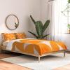 Society6 2021 Cotton Comforter, King, Anita’s & Bella’s Artwork Gold Palm Leaves Dream 1(June Journal Mid Century Mod Geometrics)